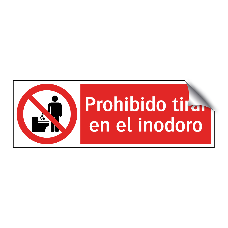 Prohibido tirar en el inodoro