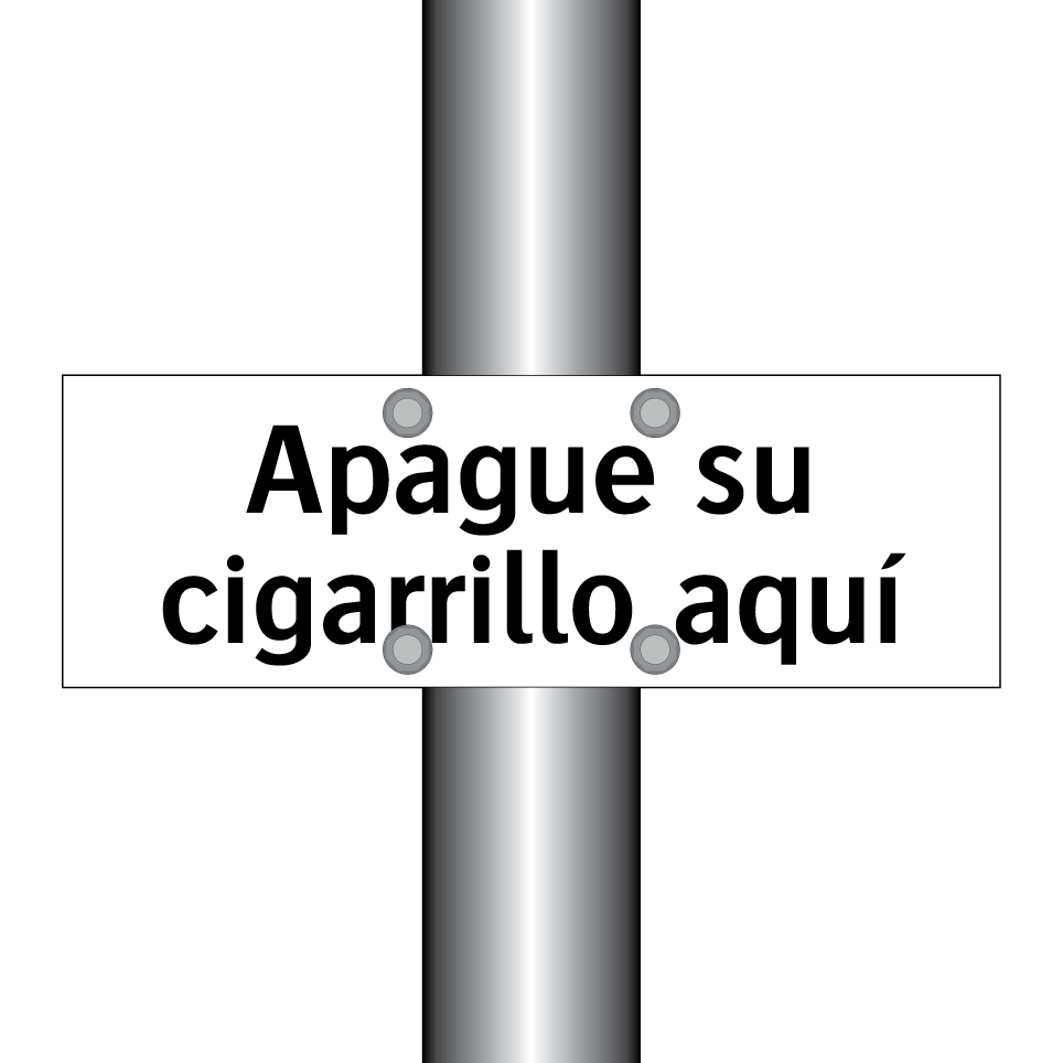 Apague su cigarrillo aquí