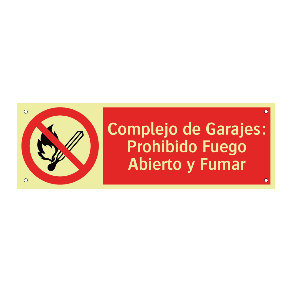 Complejo de Garajes: Prohibido Fuego Abierto y Fumar