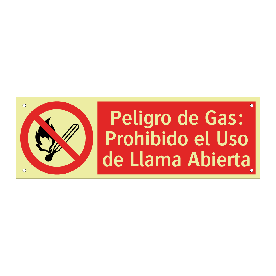 Peligro de Gas: Prohibido el Uso de Llama Abierta
