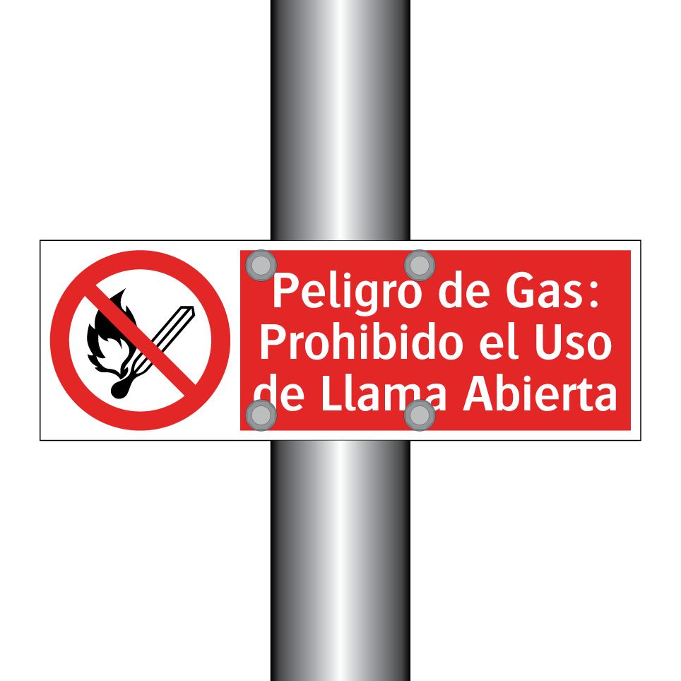 Peligro de Gas: Prohibido el Uso de Llama Abierta