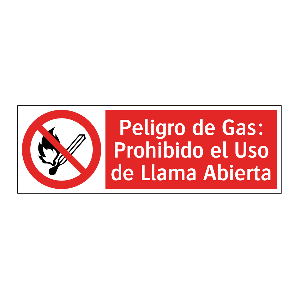 Peligro de Gas: Prohibido el Uso de Llama Abierta
