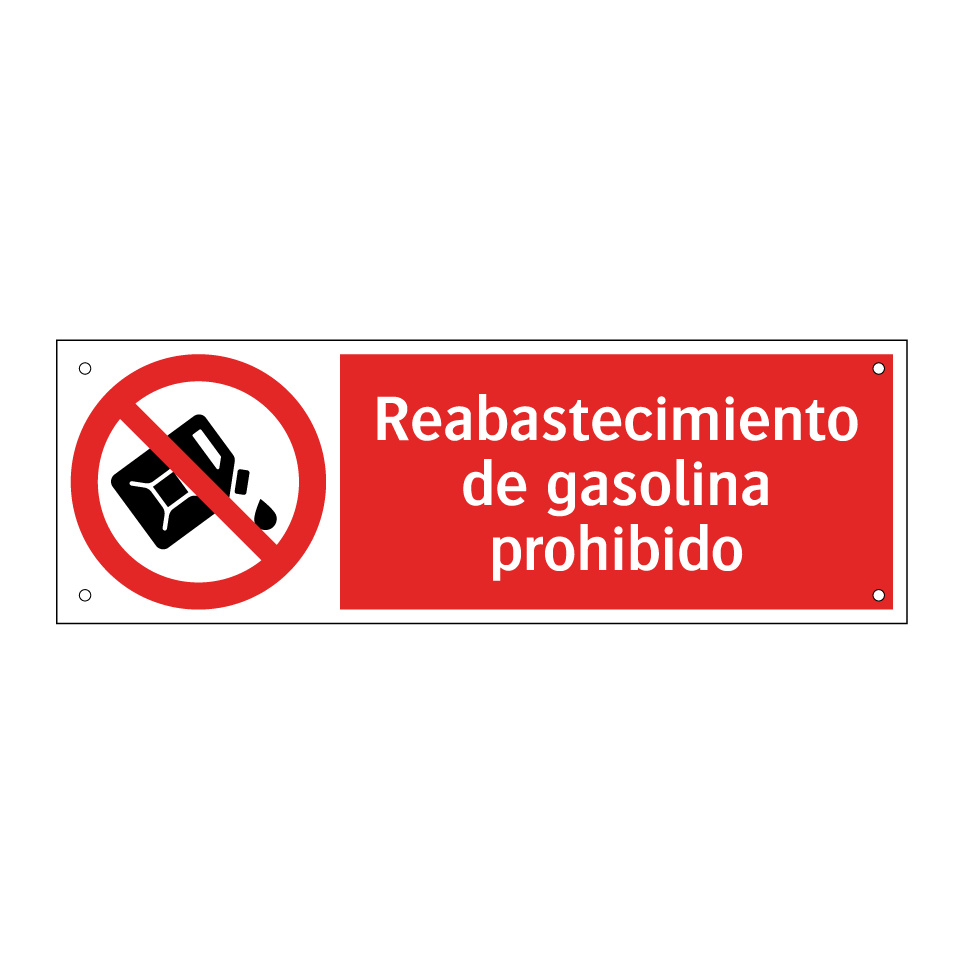 Reabastecimiento de gasolina prohibido