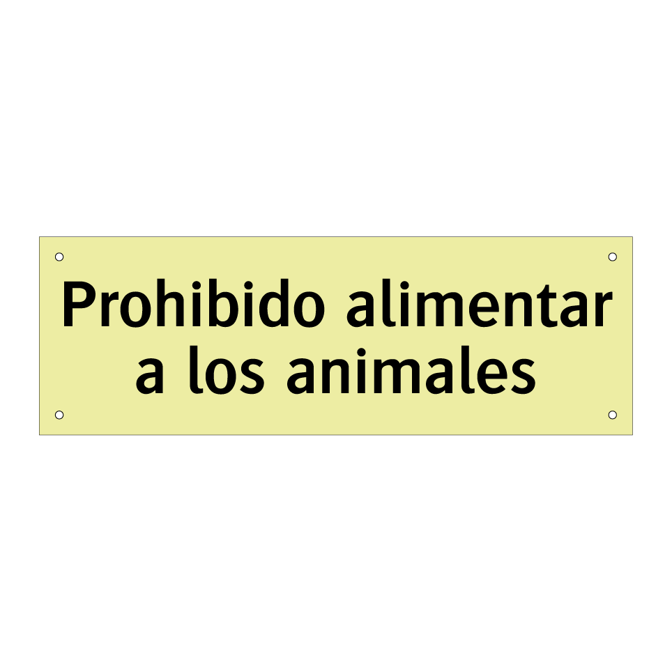 Prohibido alimentar a los animales