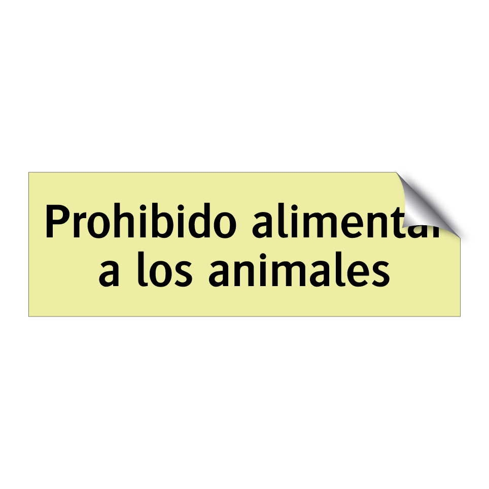 Prohibido alimentar a los animales