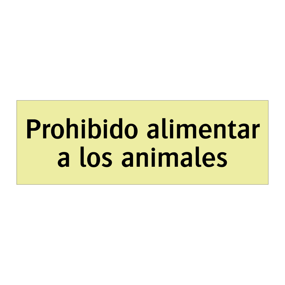 Prohibido alimentar a los animales