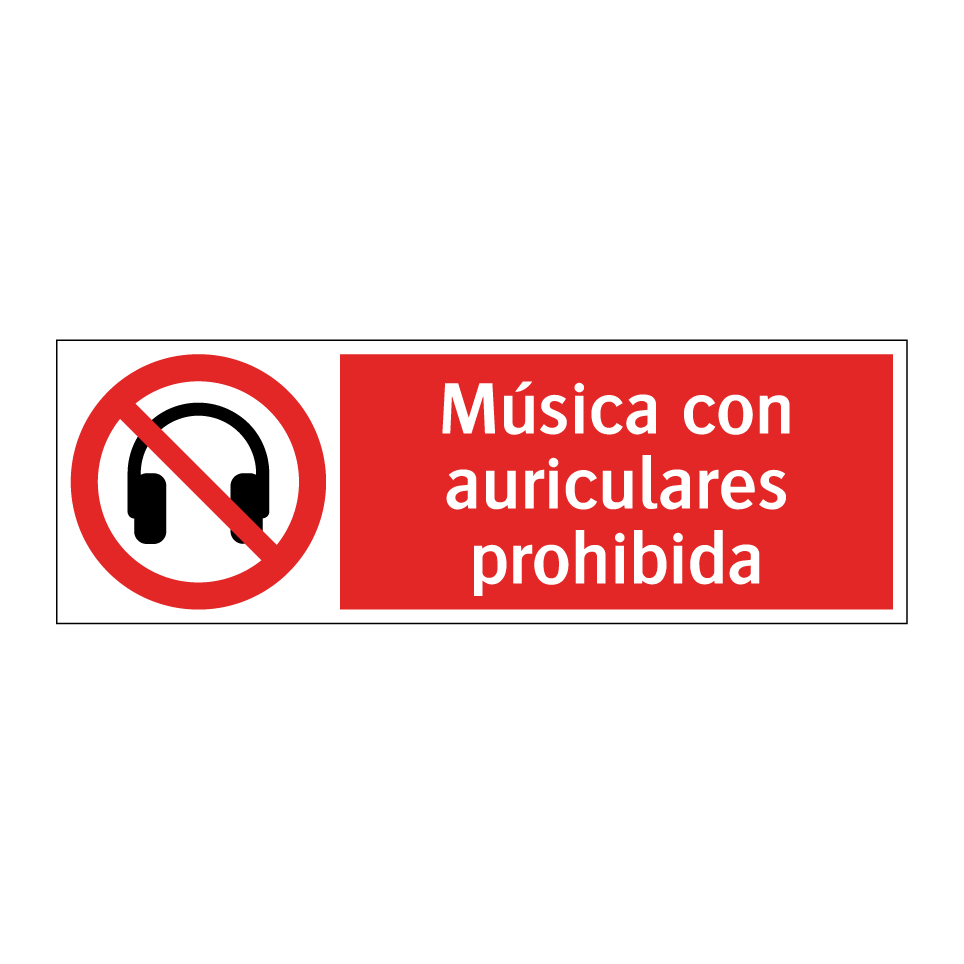 Música con auriculares prohibida