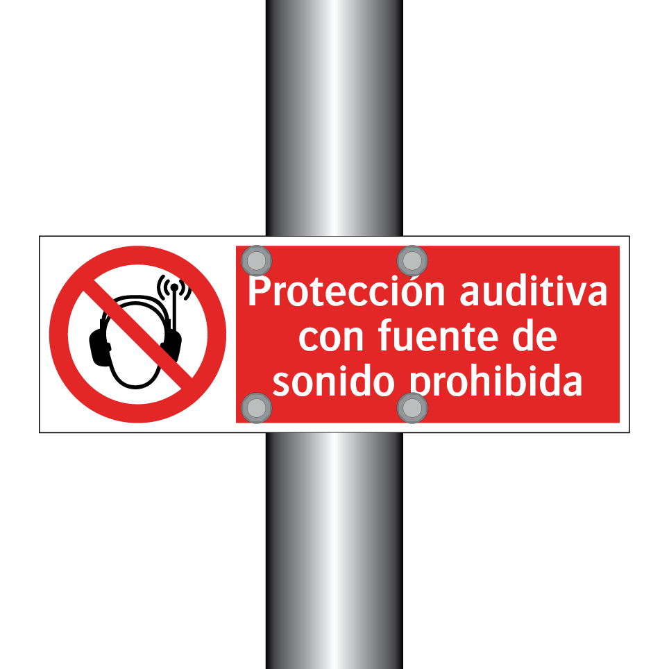 Protección auditiva con fuente de sonido prohibida