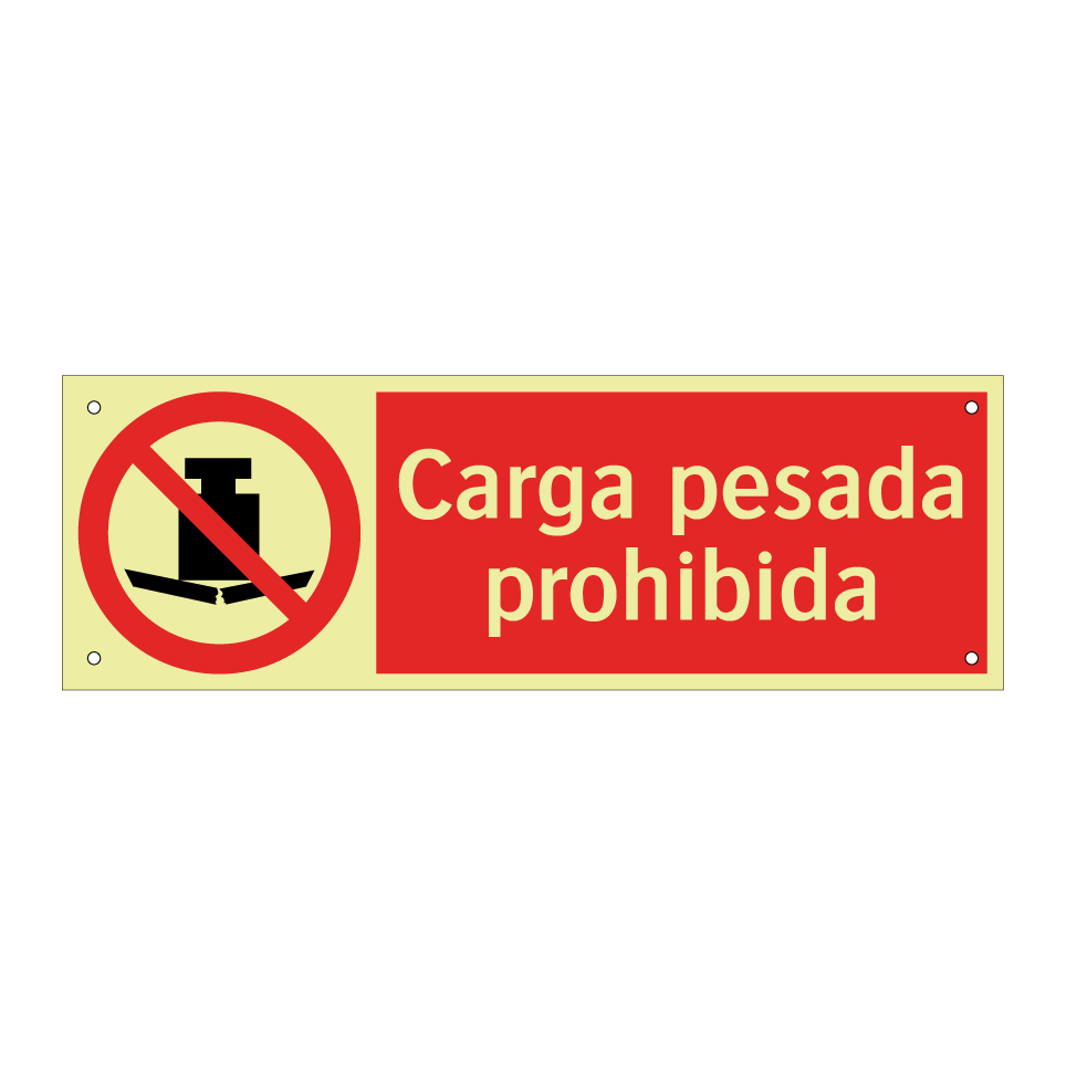 Carga pesada prohibida