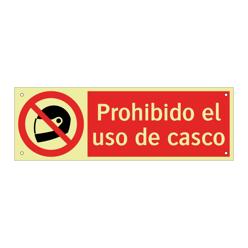 Prohibido el uso de casco