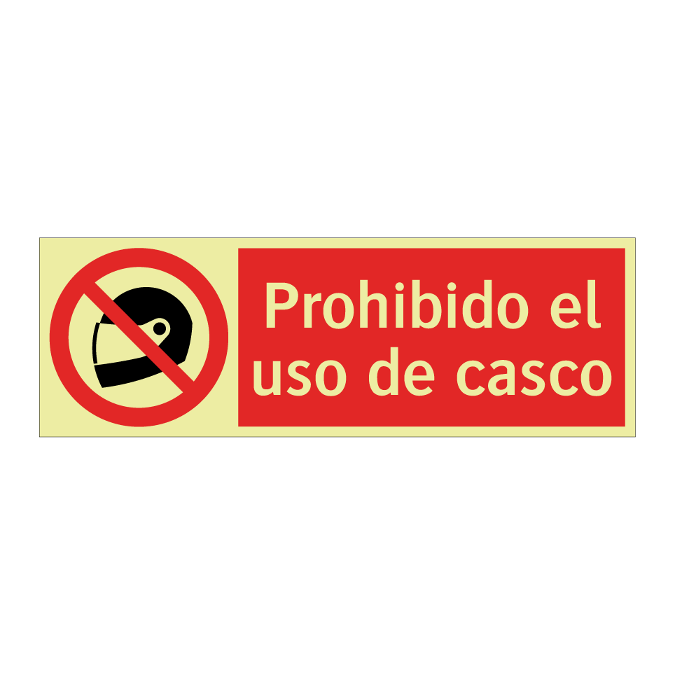 Prohibido el uso de casco