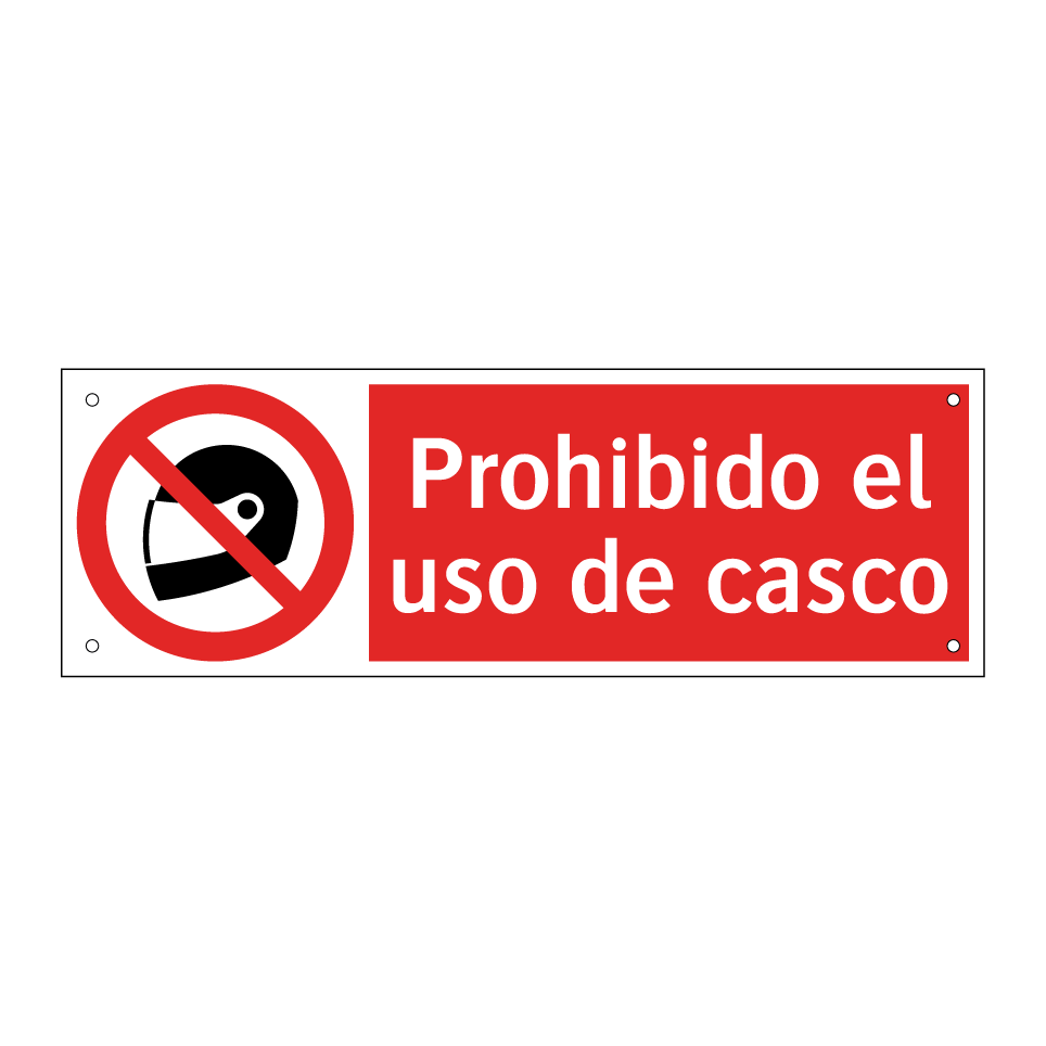 Prohibido el uso de casco