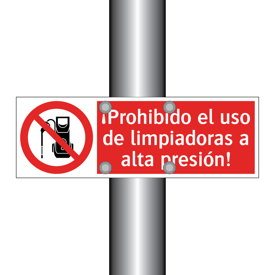 ¡Prohibido el uso de limpiadoras a alta presión!