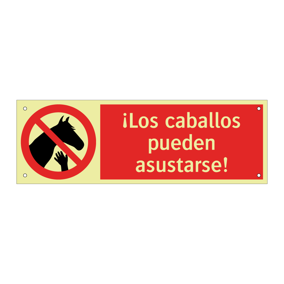 ¡Los caballos pueden asustarse!