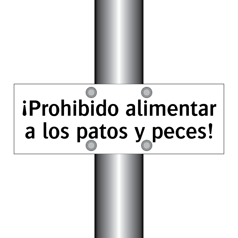 ¡Prohibido alimentar a los patos y peces!