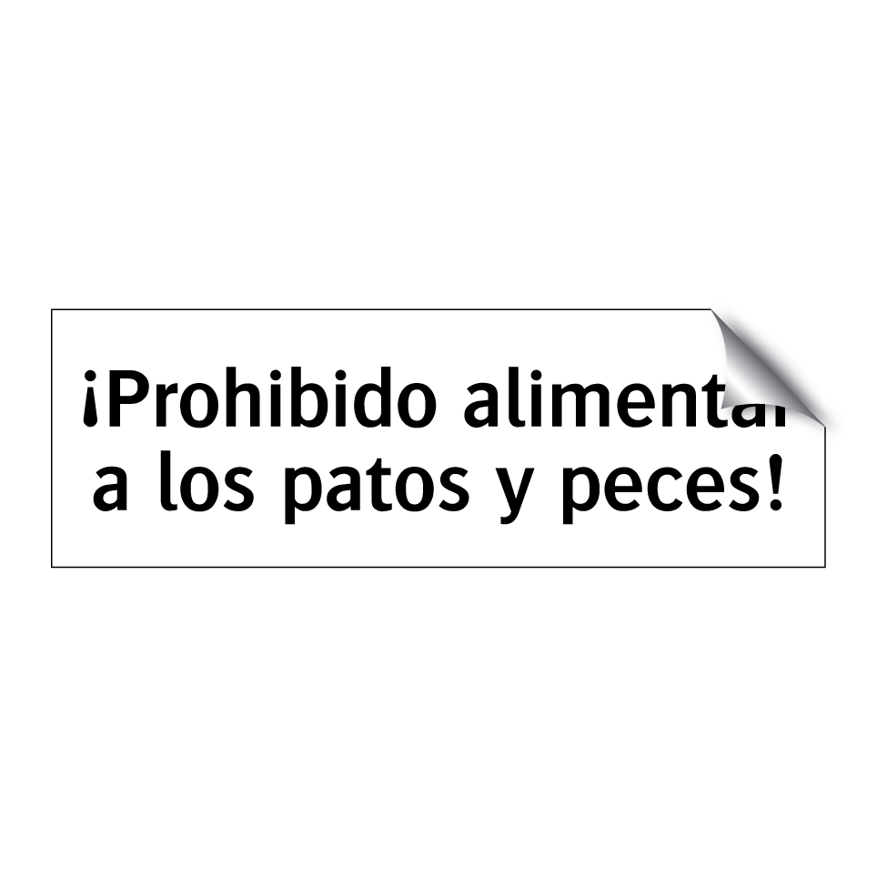 ¡Prohibido alimentar a los patos y peces!