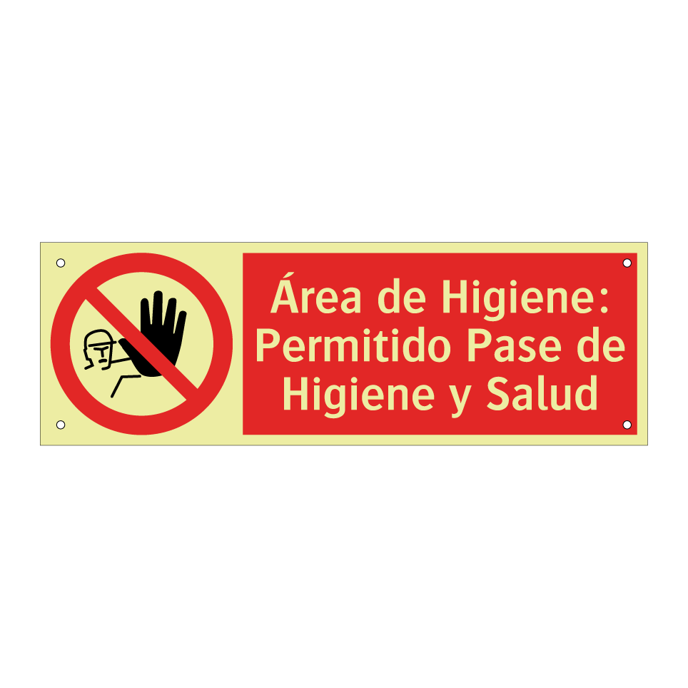 Área de Higiene: Permitido Pase de Higiene y Salud