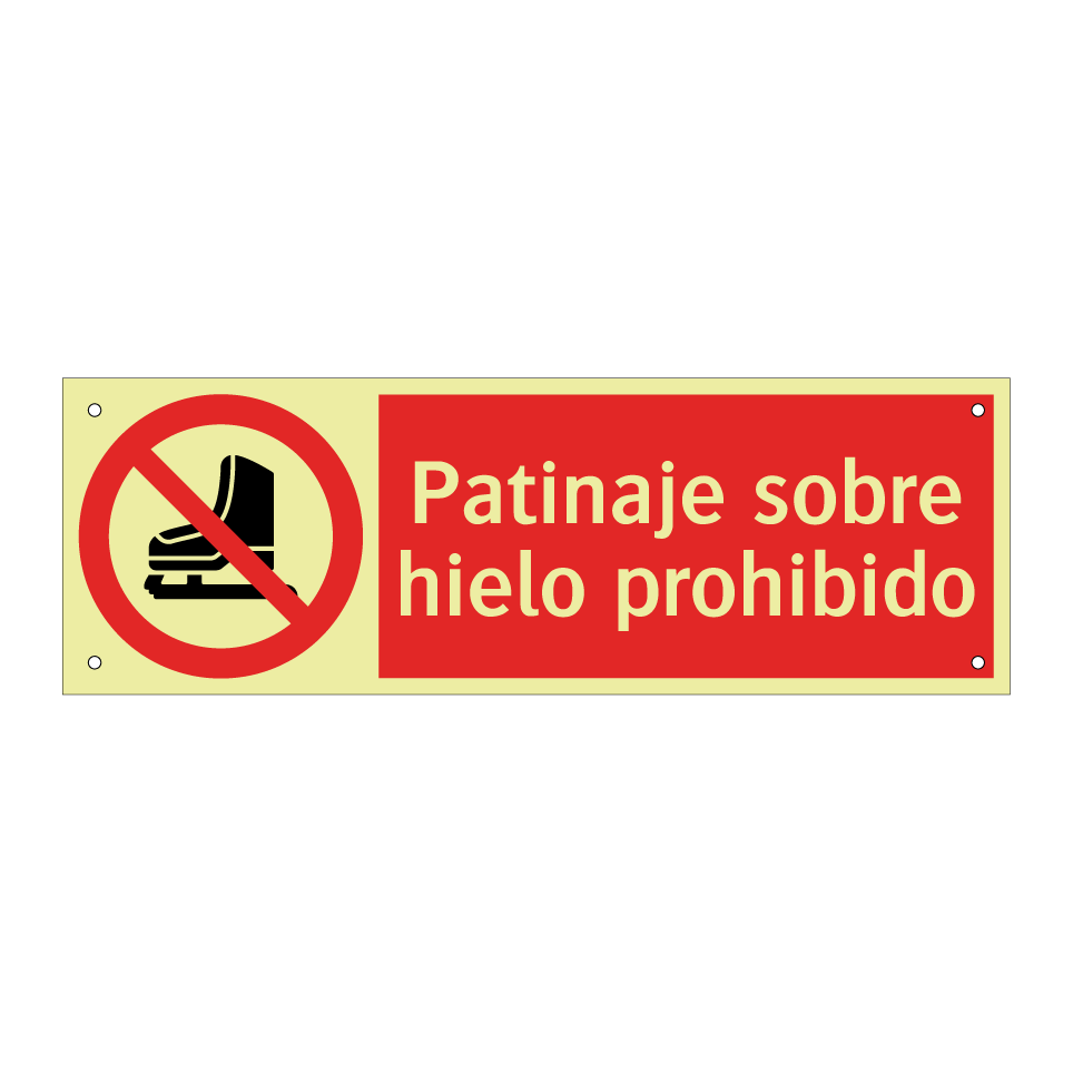 Patinaje sobre hielo prohibido