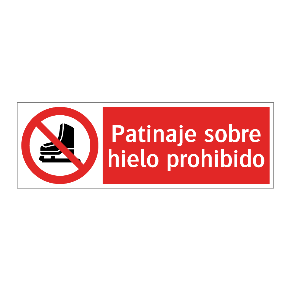 Patinaje sobre hielo prohibido