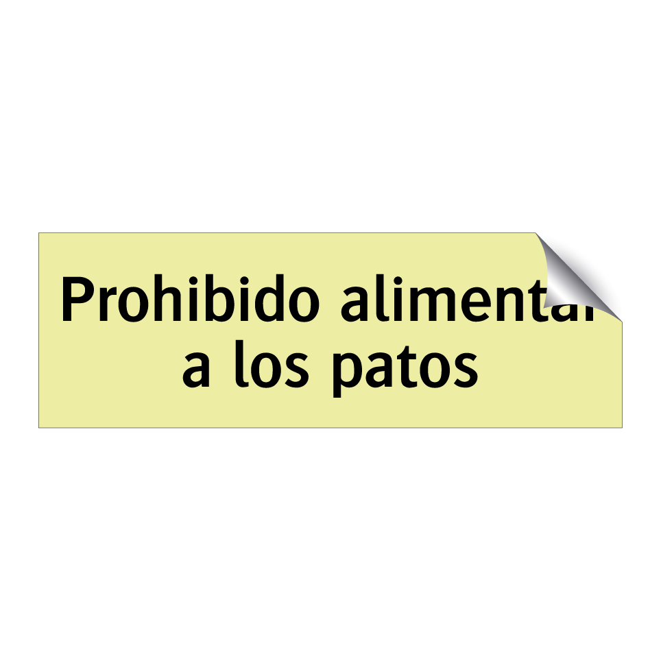 Prohibido alimentar a los patos