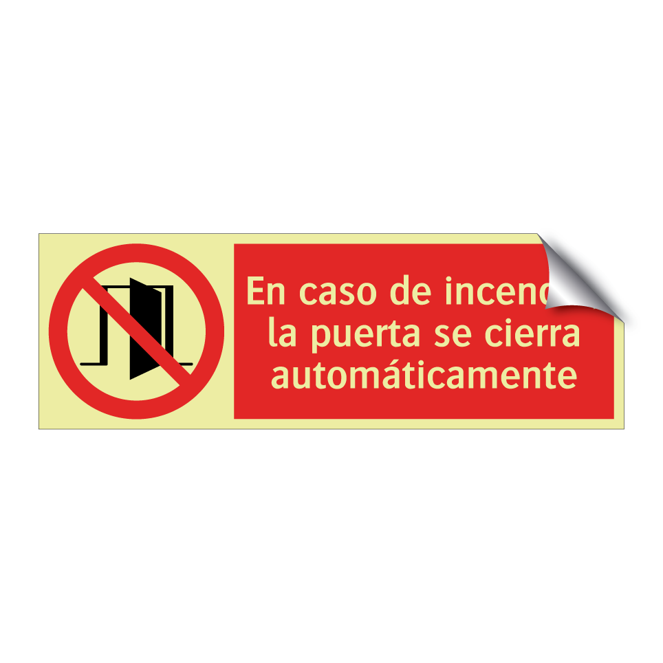 En caso de incendio, la puerta se cierra automáticamente