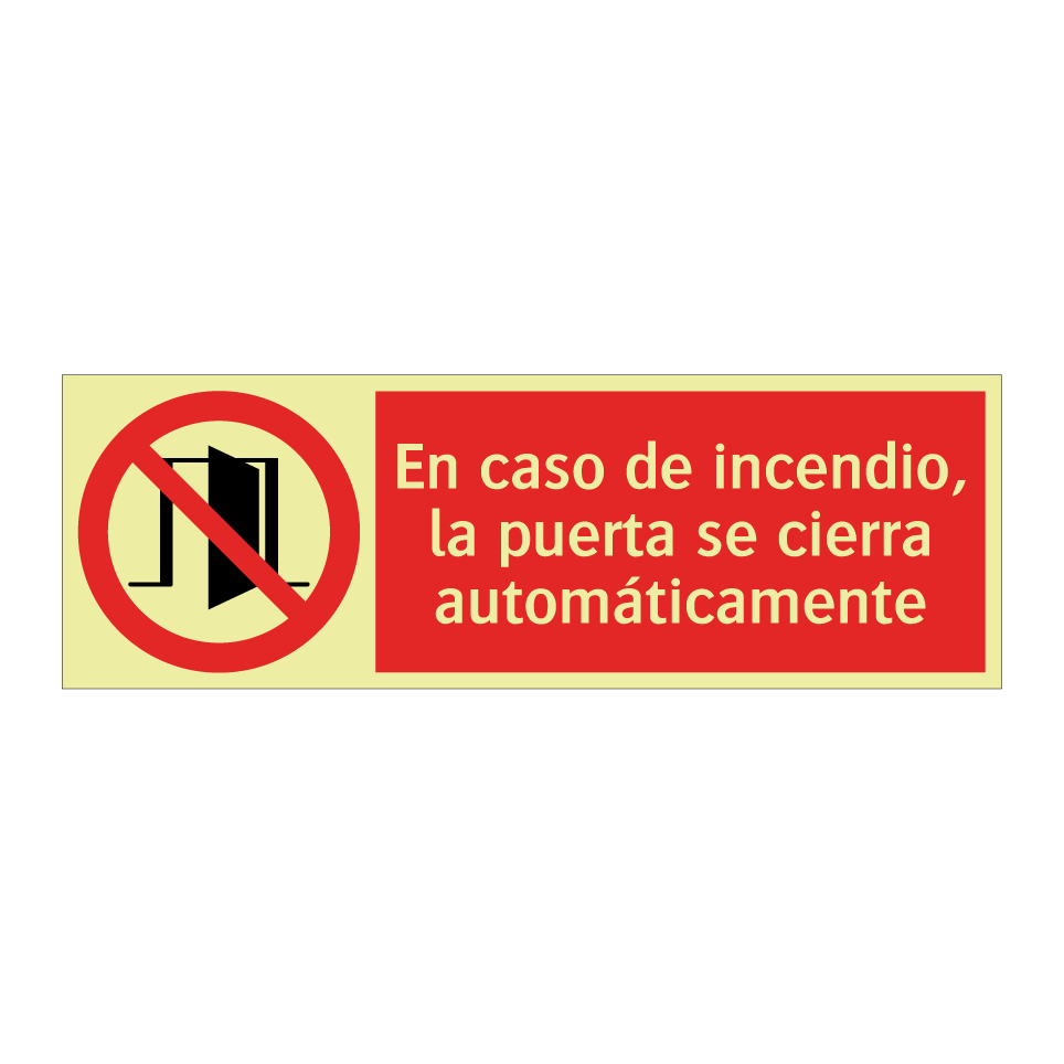 En caso de incendio, la puerta se cierra automáticamente