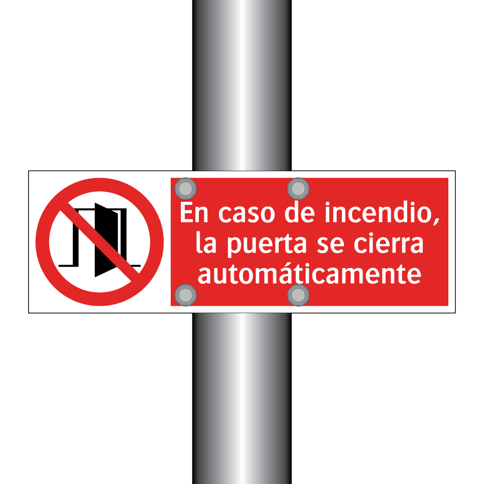 En caso de incendio, la puerta se cierra automáticamente