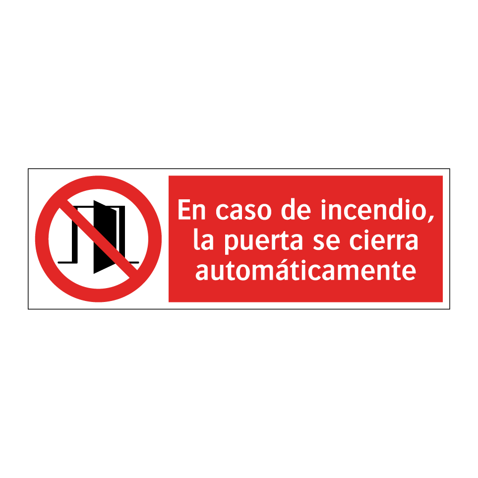 En caso de incendio, la puerta se cierra automáticamente