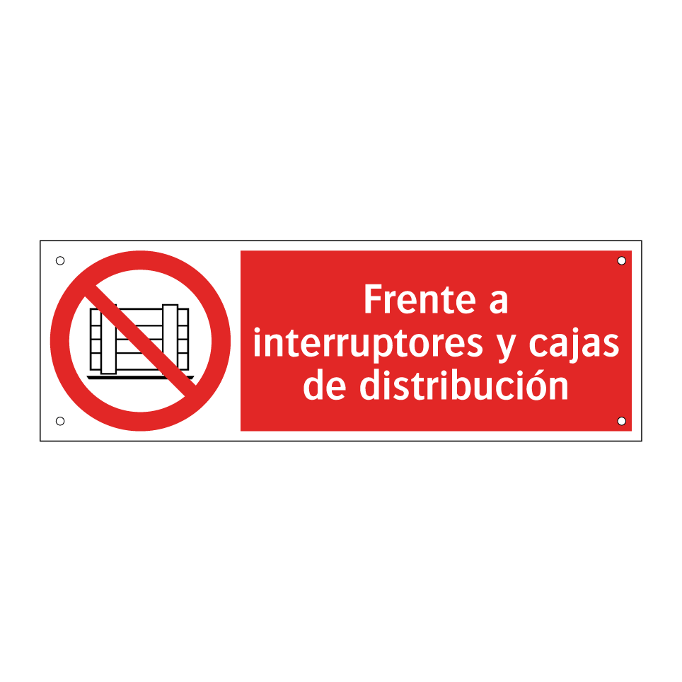 Frente a interruptores y cajas de distribución