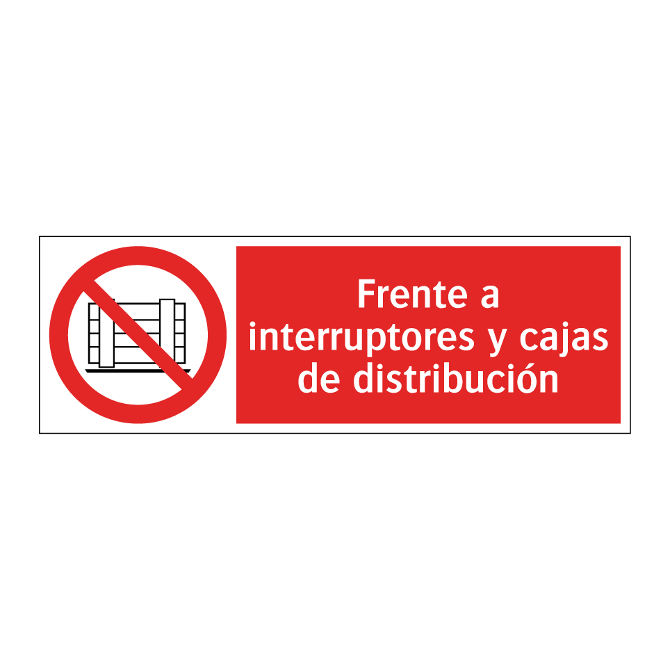 Frente a interruptores y cajas de distribución