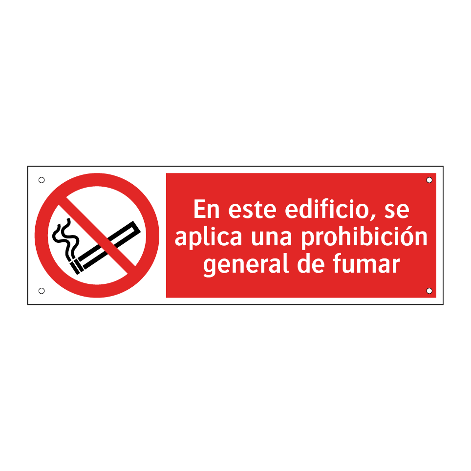 En este edificio, se aplica una prohibición general de fumar