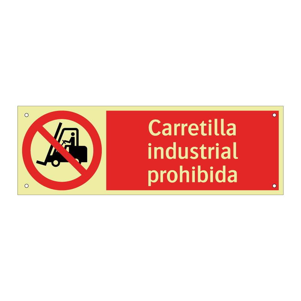Carretilla industrial prohibida