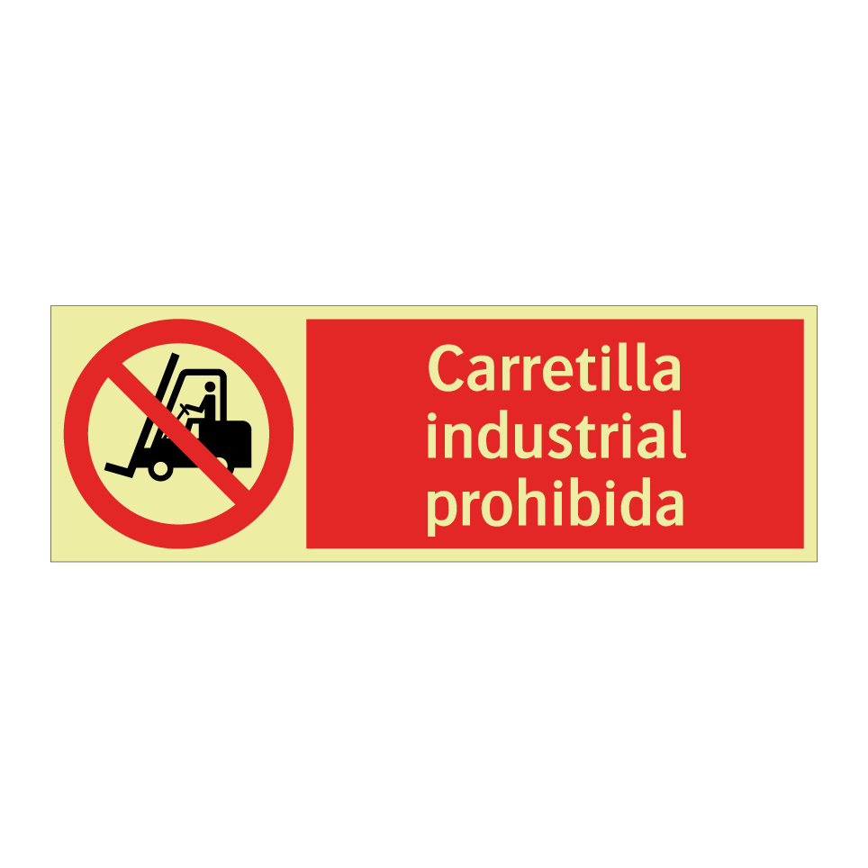 Carretilla industrial prohibida