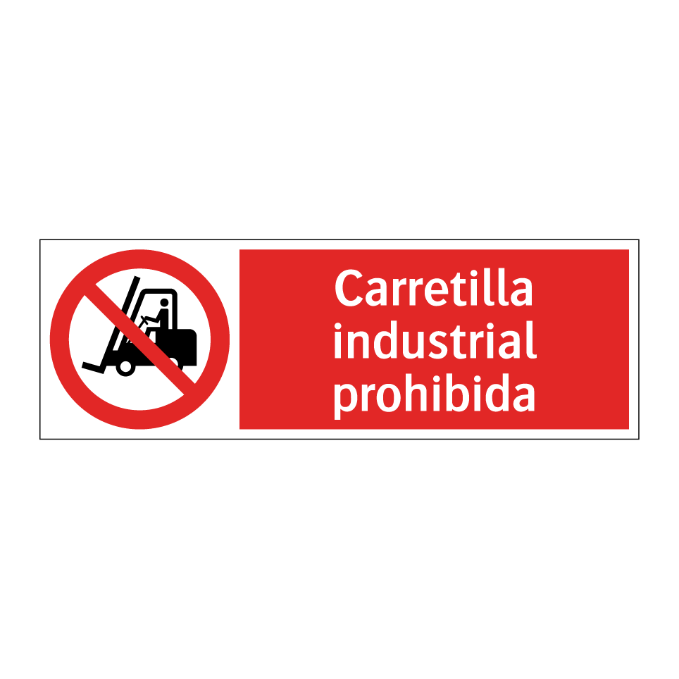 Carretilla industrial prohibida