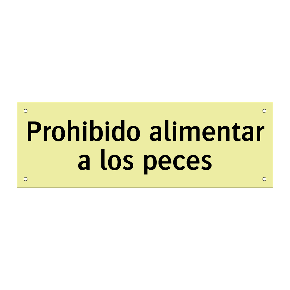 Prohibido alimentar a los peces
