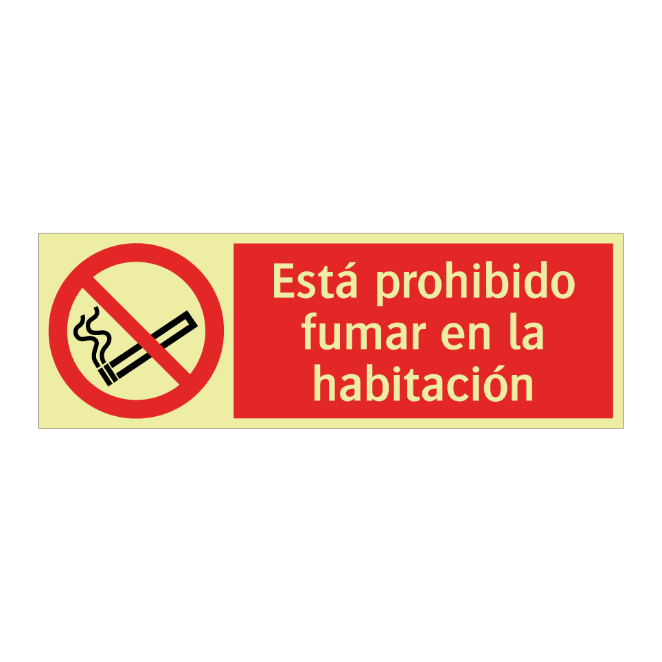 Está prohibido fumar en la habitación