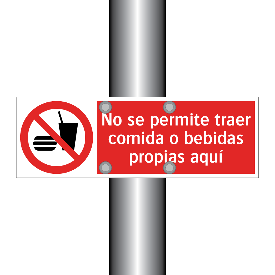 No se permite traer comida o bebidas propias aquí