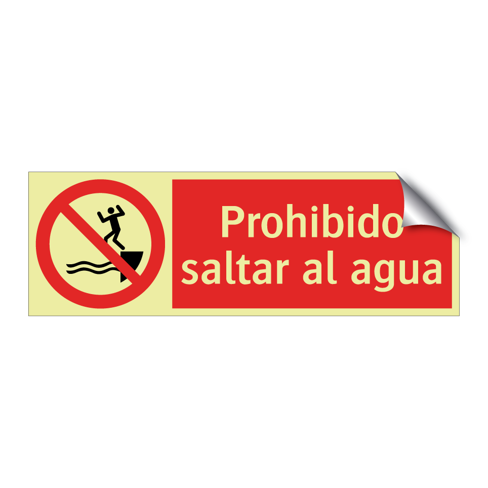 Prohibido saltar al agua