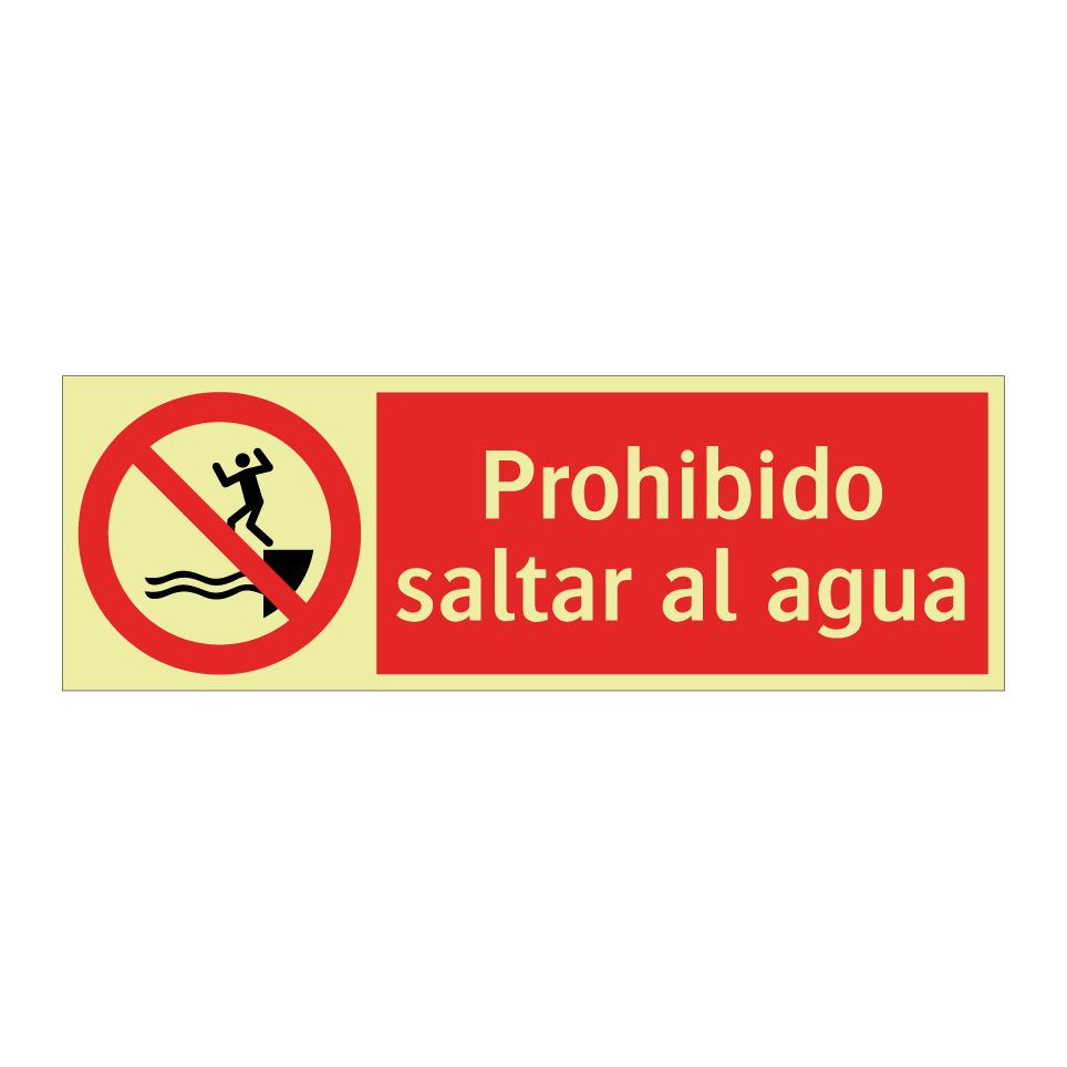 Prohibido saltar al agua