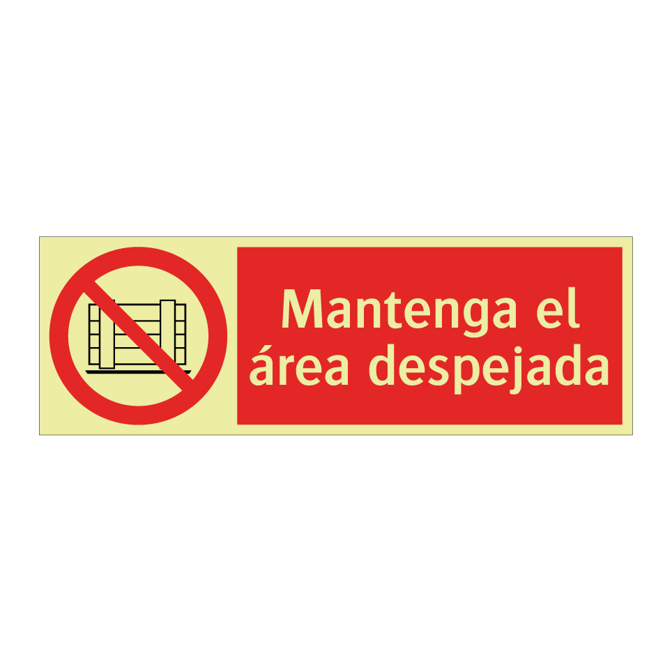 Mantenga el área despejada
