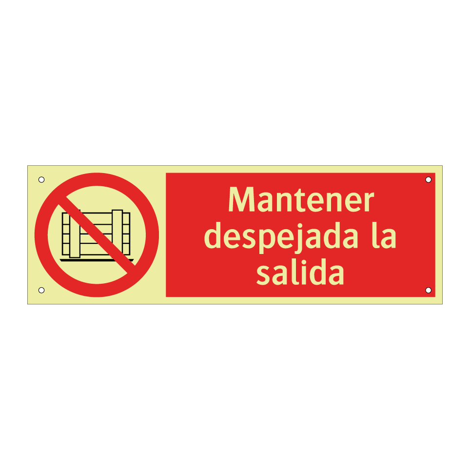 Mantener despejada la salida