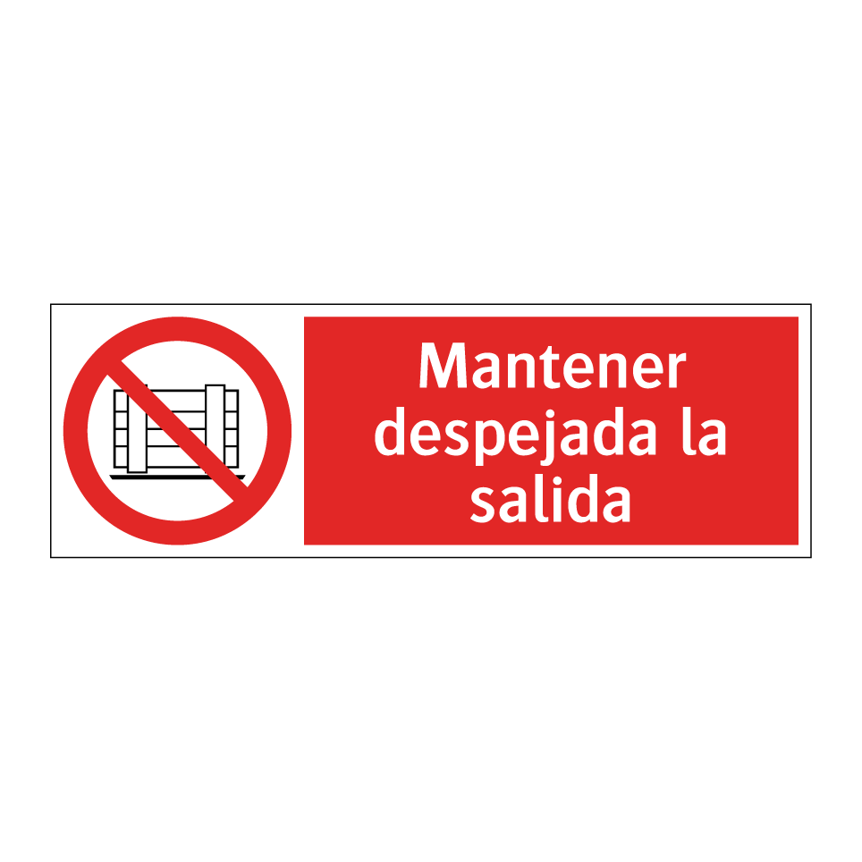 Mantener despejada la salida