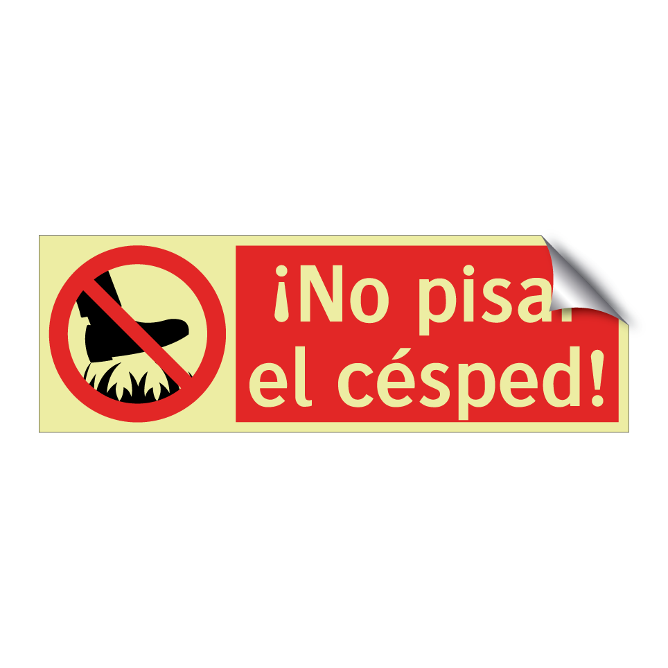 ¡No pisar el césped!