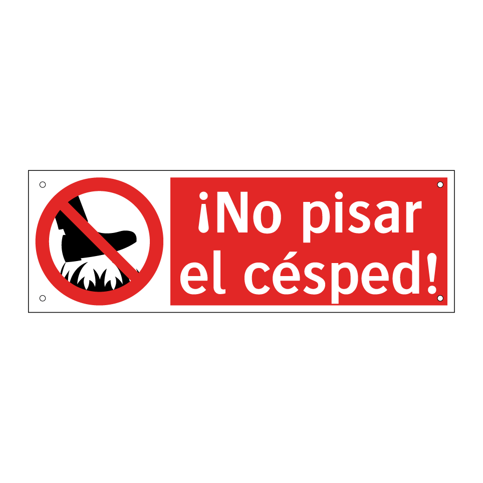 ¡No pisar el césped!