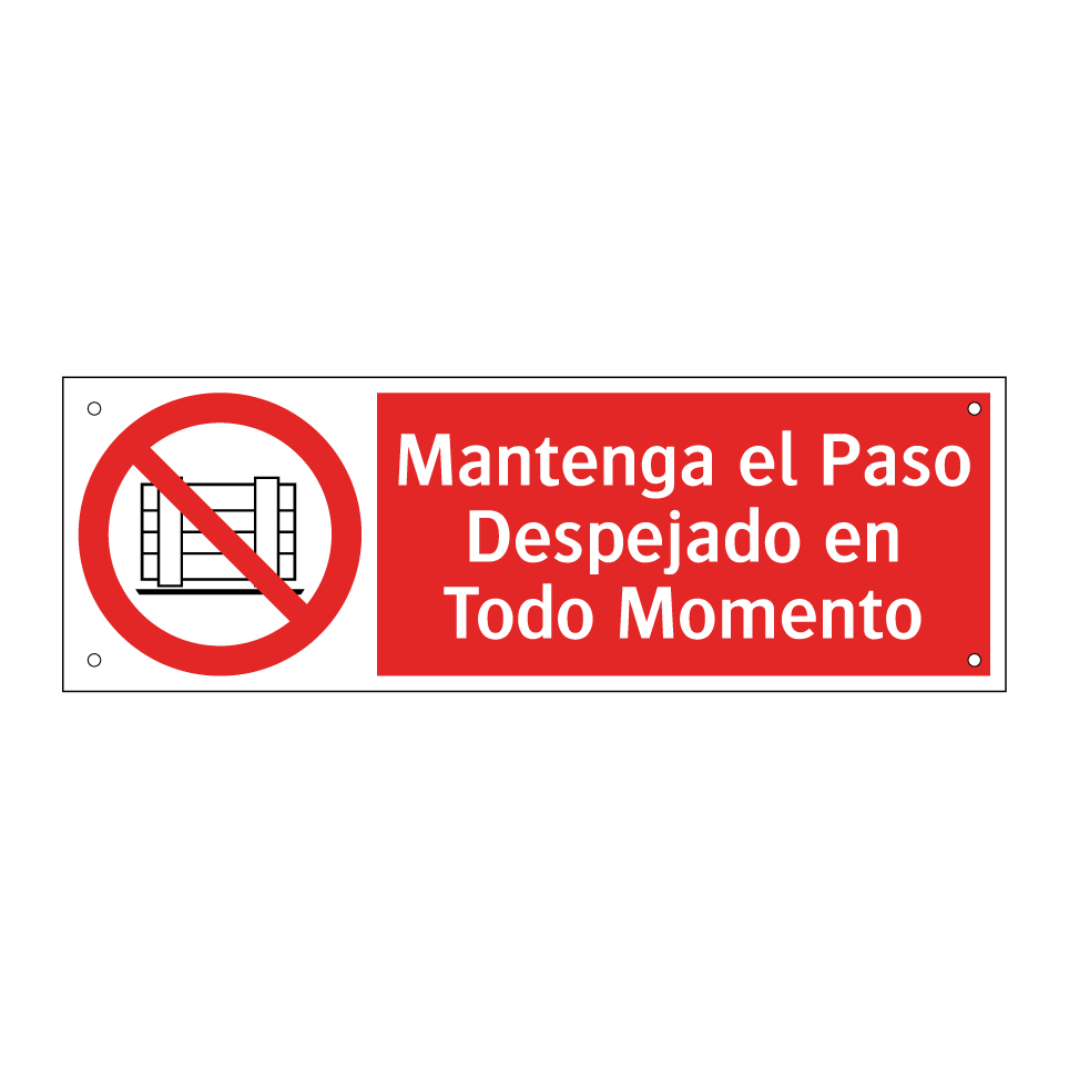 Mantenga el Paso Despejado en Todo Momento