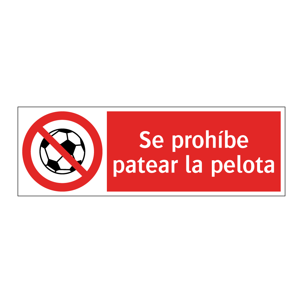 Se prohíbe patear la pelota