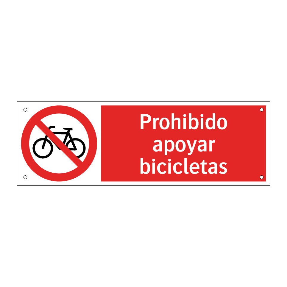 Prohibido apoyar bicicletas