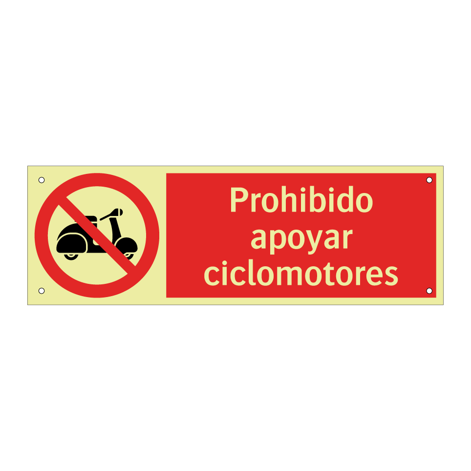 Prohibido apoyar ciclomotores