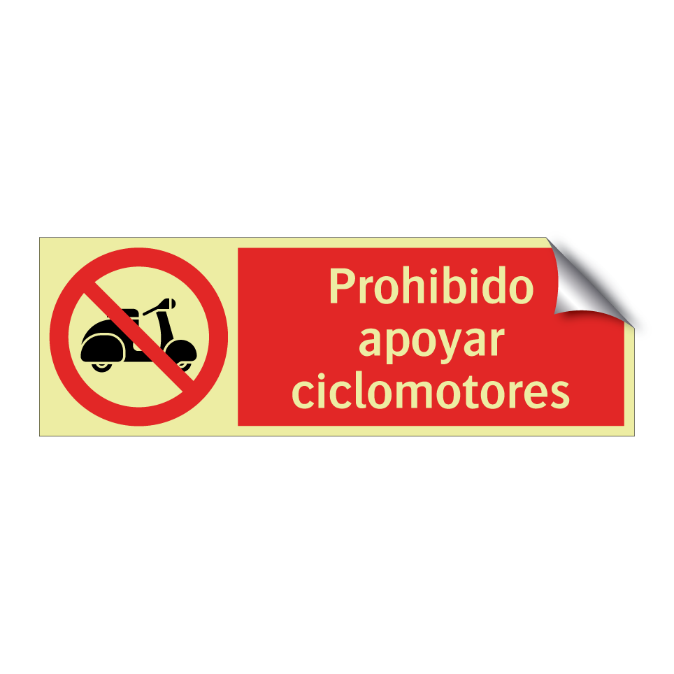 Prohibido apoyar ciclomotores