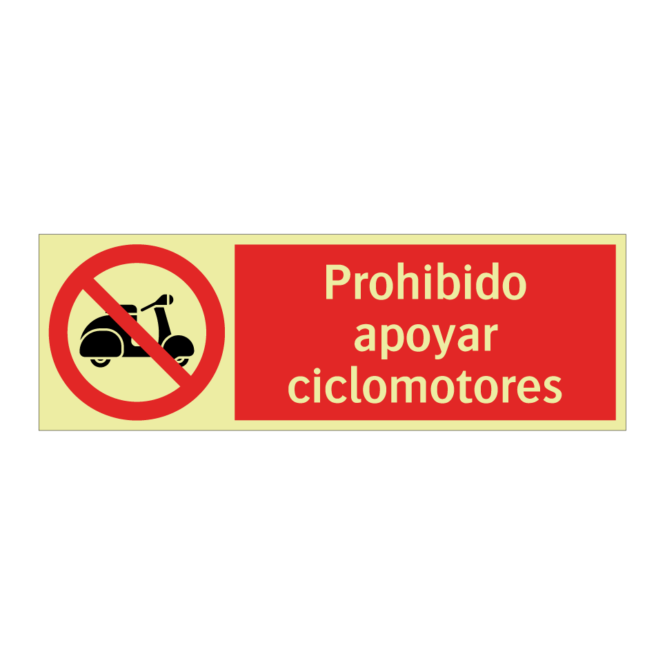 Prohibido apoyar ciclomotores